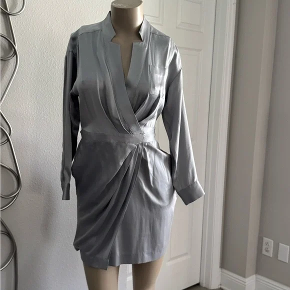 eileen fisher silk dress Eileen Fisher Silk Crepe de Chine Easy Dress in Teal main image 1